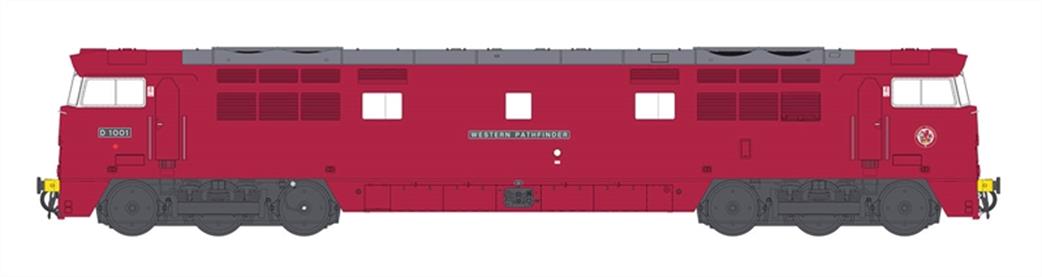 Heljan O Gauge 5292 D1001 Western Pathfinder BR Maroon with Yellow Bufferbeams