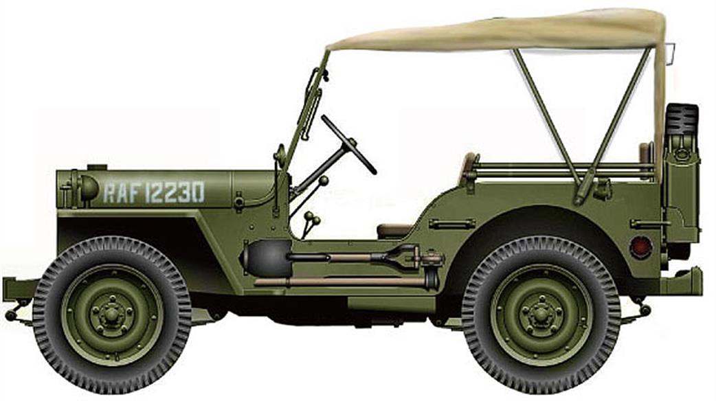 Hobby Master 1/72 HG4210 Willys MB Jeep RAF 12230, WWII