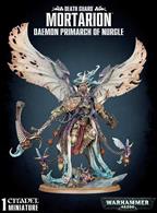 This multi-part plastic kit contains the components necessary to assemble Mortarion, Daemon Primarch of Nurgle.Comes as 78 components, and is supplied with a Citadel 100mm Round base.