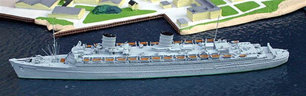 A 1/1250 scale metal model of the Cunard Liner, Queen Elizabeth as a troopship during WW2. A new production run with a provisional price yet to be confirmed. Expected December 2016.