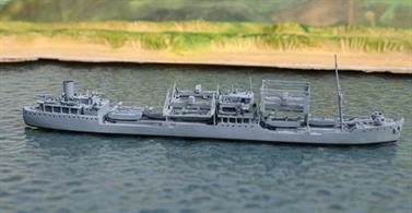 A 1/1250 scale metal model of an LSG, HMS Derwentdale of 1941-60. Three RFA tankers (Derwentdale, Dewdale &amp; Ennerdale) were converted when building to carry and launch landing craft. They still retained their ability to transport bulk liquids plus 15 LCM (1)s and 215 troops. All three were retained in navy service until 1959 and Derwentdale continued in merchant service as Irvingdale.