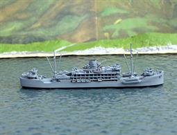 A 1/1250 scale metal model of USS Bowditch, a survey vessel (ex- Santa Inez of Grace Lines &amp; sister of WW Burrows, AP 6 - see SMY 58). Surveyed East Coast, Newfoundland to Cuba in 1940-41 &amp; Panama, Columbia &amp; Equador inc. Galapagos. Became ASG 4 in 1943 &amp; surveyed Kwajalein, Saipan &amp; Okinawa for invasions. Bikini&nbsp; for A-test surveys; decommissioned 1947 &amp; scrapped, 1959.