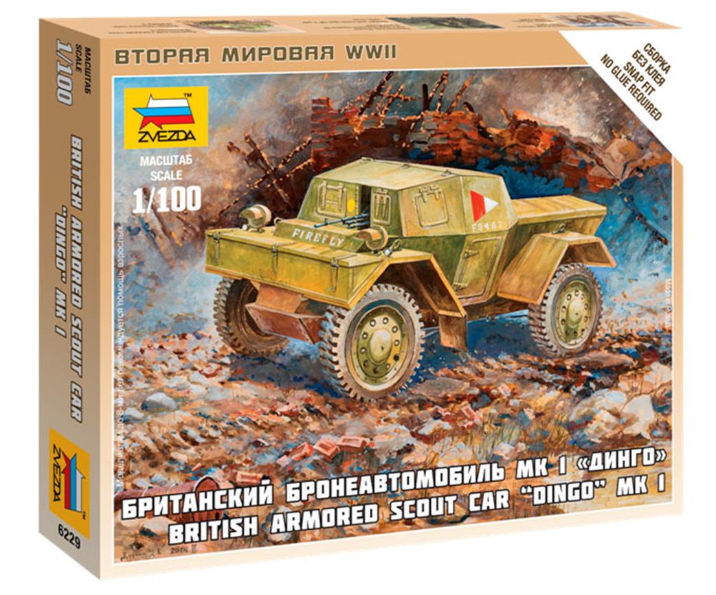 Zvezda 1/100 6229 British Dingo Mk.1 Armoured Scout Car kit