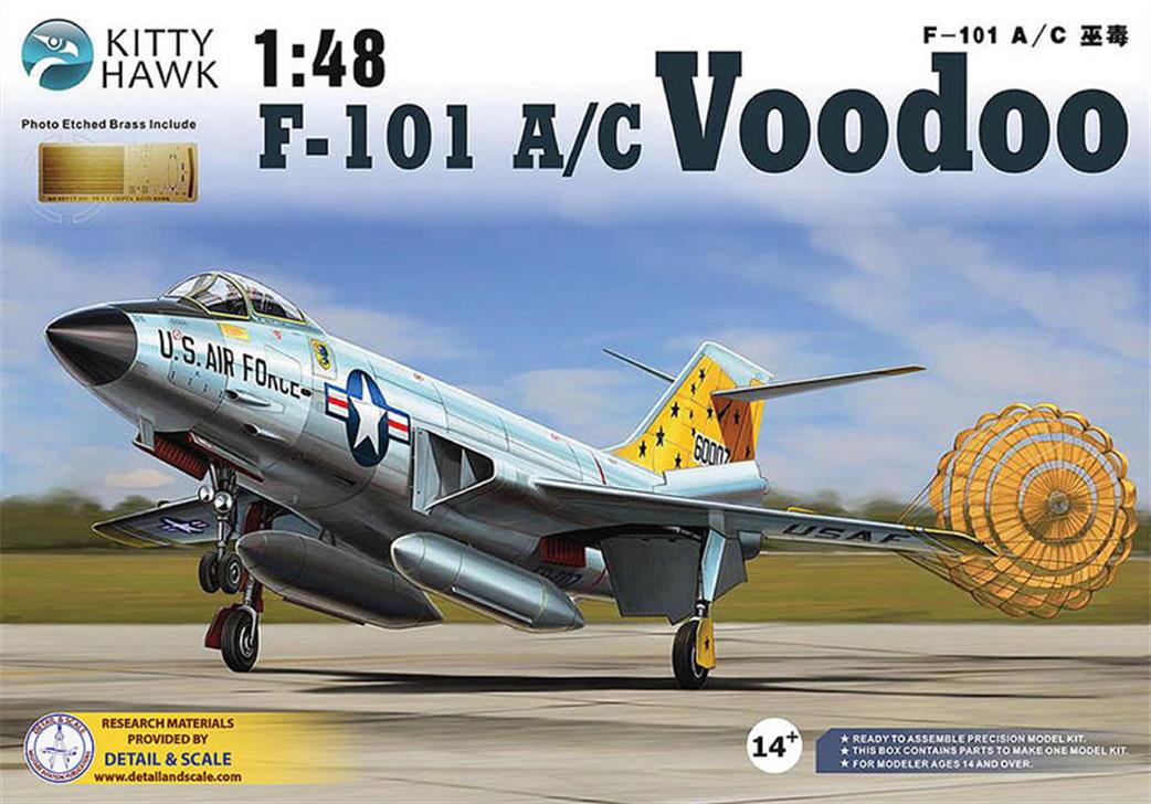 Kitty Hawk 1/48 KH80115 USAF F-101 A/C Voodoo Aircraft Kit