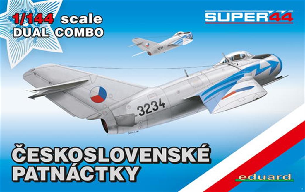 Eduard 1/144 4441 Mig 15 Russian Fighter Jet Dual Combo Plastic Kit