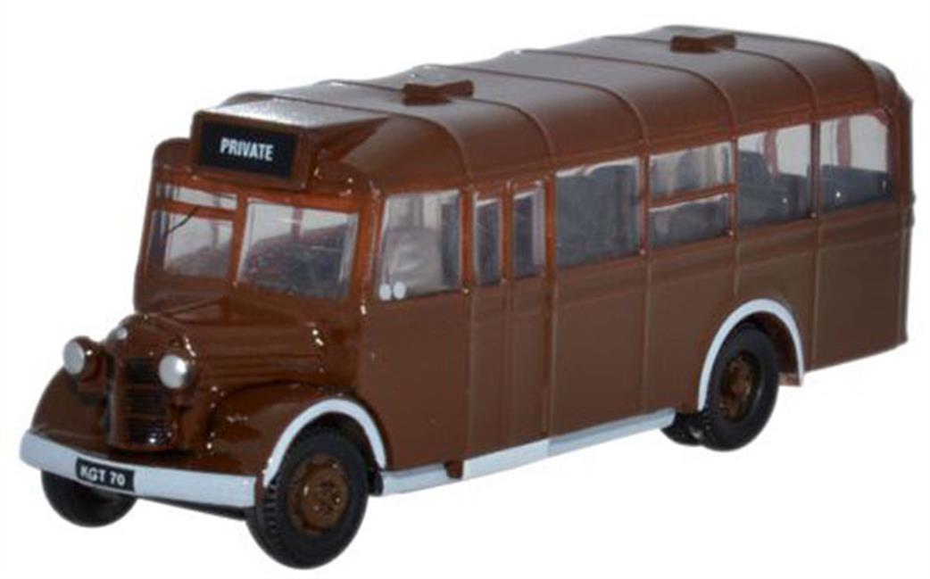 Oxford Diecast 1/148 NOWB002 Brown As delivered Bedford OWB Bus Model