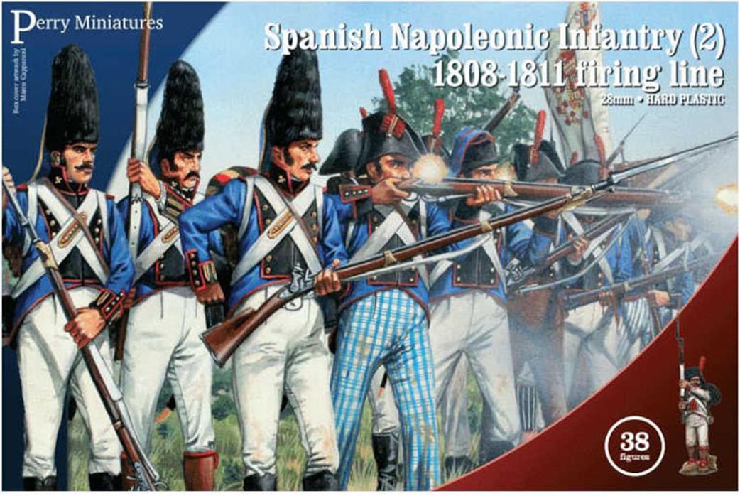 Perry Miniatures 28mm SPA80 Spanish Napoleonic Infantry 2 1808-1811 Firing Line 38 Figures To Assemble And Paint