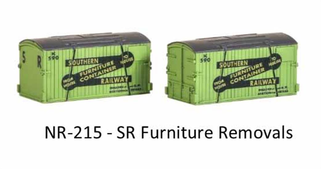 Peco NR-215 SR Furniture Removals Containers pack of 2 N