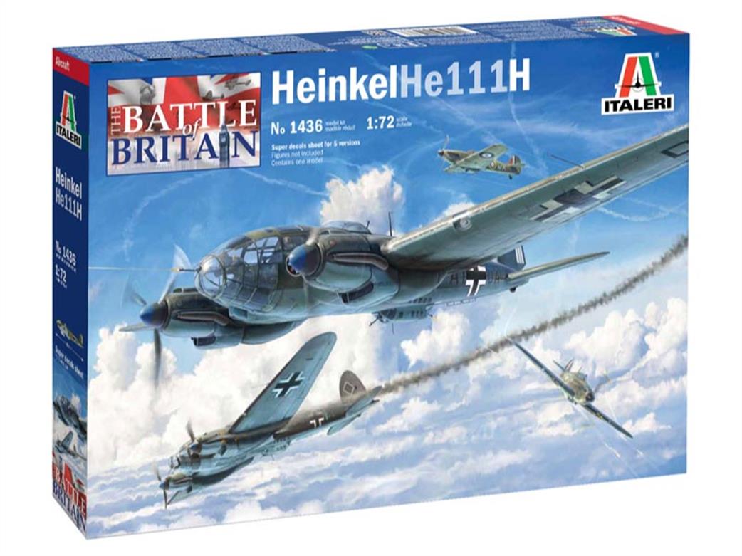 Italeri 1/72 1436 Heinkel He111H German Bomber Kit