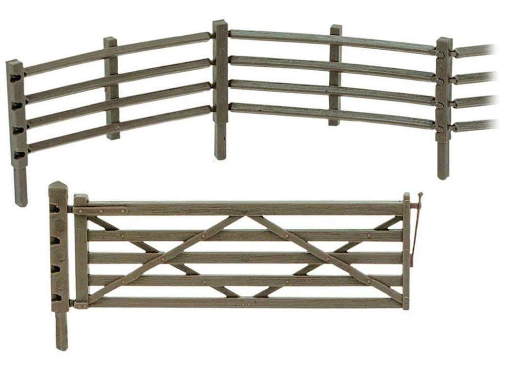 Peco O Gauge LK-743 Flexible Field Fencing and Gates Combined Pack