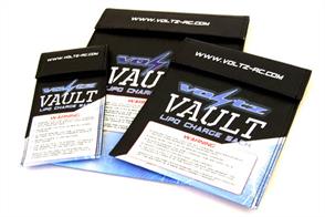 The Voltz Vault is intended to reduce and minimise the chances of damage in the event of a LiPo battery fire. Wise up and use a LiPo charge sack. The alternatives are not worth thinking about.Dimensions: 23cm x 30cm.