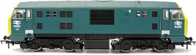 A detailed model of North British 'Baby Warship' type 2 or class 22 diesel hydraulic locomotive D6352 painted in the BR corporate rail blue livery with full yellow ends.DCC sound system fitted.The Dapol model represents the later body style with split headcode boxes and will be powered by a flywheel drive mechanism with Dapols' smooth running 'super-creep' motor and 40:1 drive ratio, which provides excellent slow-speed performance. The chassis incorporates directional lighting, a 21-pin DCC decoder socket and space for a sound system speaker has been designed into the fuel tank.Due to the locomotives' amusing ability to shed the lower bodyside valences Dapol have supplied these as separate sections, along with detailing of the chassis sides, to allow missing panel details to be matched.