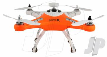 The Twister Quattro-X RTR is a high performance, GPS equipped quadcopter, with camera mount 6600260, capable of carrying a GoPro® or similar sports camera* and has many exciting features that make it the perfect introduction to multi-rotor flying. At a flick of a switch flight mode can be changed from stability to a performance that will excite the experienced flyer.  With any quadcopter, the control software is critical to the models performance. Drawing on Twisters wealth of experience and success in this area, the Quattro-X has unique control software developed specifically to ensure the best flying experience.  Designed from the outset to be quick and easy into the air, the Quattro-X needs little more than the undercarriage and props to be fitted before it is ready to initiate the sophisticated GPS (Global Positioning System) and take to the air. Every model is factory test-flown before despatch so there is no guesswork and success is virtually guaranteed even if you've never flown before, as the Quattro-X has a stable auto-pilot and six axis gyro. Many different flight modes are easily selected during operation, such as Altitude Hold, Orientation Mode where the transmitter stick controls the direction of flight relative to the transmitter, irrespective of the models orientation. A return to home and safe landing function is also included.  With high intensity LEDs aiding orientation and reporting back information to the pilot, the Quattro-X is a completely new flying experience. A low voltage protection alarm, to warn that the flight battery needs charging, and an automatic emergency landing feature is also included.  If you don't already own a GoPro®, there's an optional camera available that shoots 1280 x 720pix video at 60fps. The cameras angle can be controlled from one of the transmitter's auxiliary controls and capture flying footage to the included 8GB mini SD card.Highly recommended!