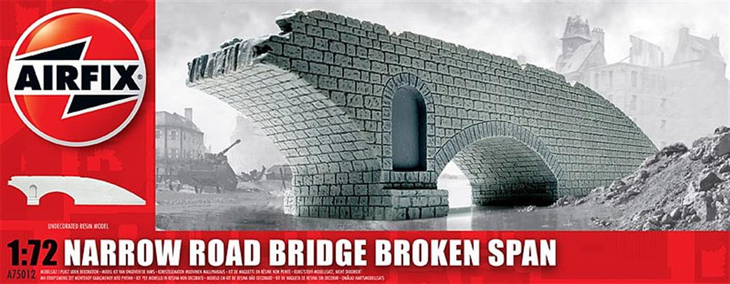 Airfix 1/76 A75012 Narrow Road Bridge Broken Span Unpainted Resin Model