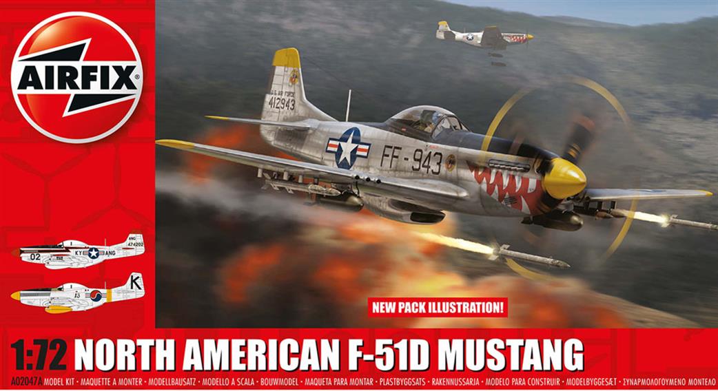 Airfix 1/72 A02047A North American P-51D Mustang Fighter Kit