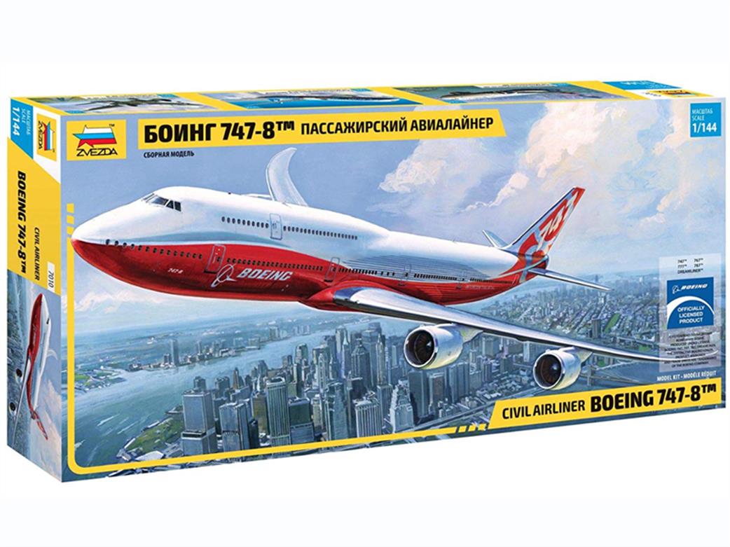 Zvezda 1/144 7010 Boeing 747-8 Airliner Kit