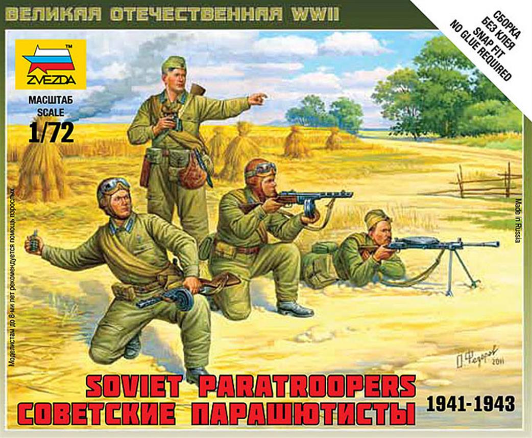 Zvezda 1/72 6138 Soviet Paratroops Figure Set