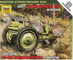 Zvezda 1/72 Soviet 76mm Gun 6145