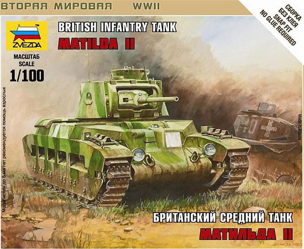 Zvezda 1/100 6171 British Tank Matilda Mk1