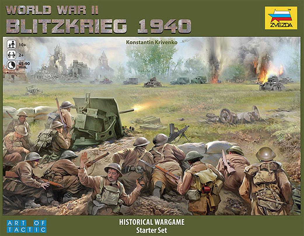 Zvezda 6192 Blitzkrieg 1940 Art of Tactics Wargame
