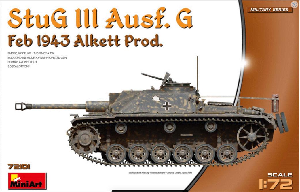 MiniArt 1/72 72101 Sturmgeschutz StuG.III Ausf.G Feb 1943 Prod tank kit