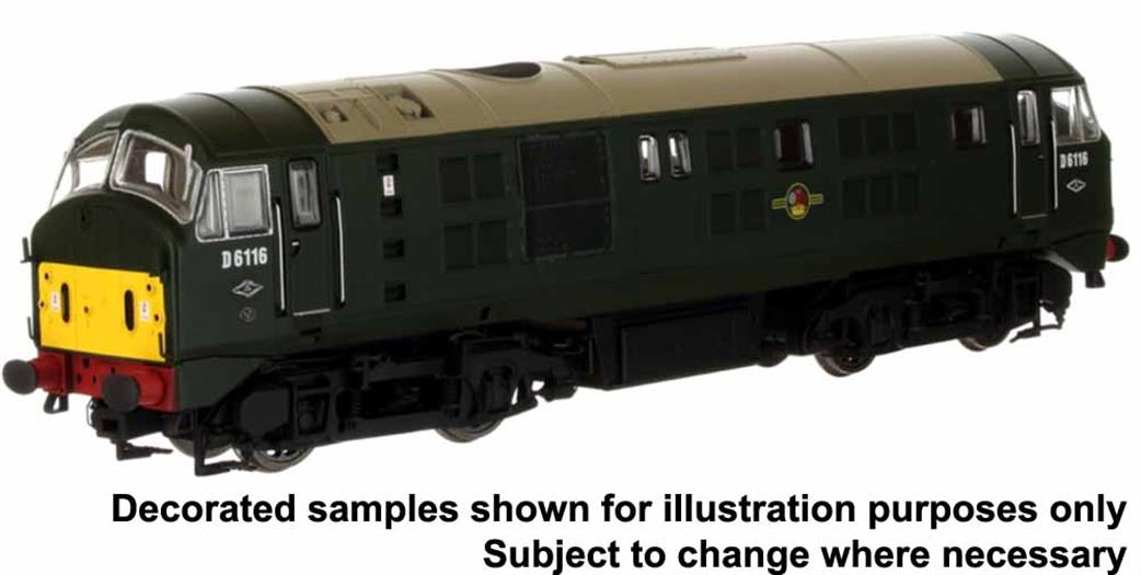 Dapol OO 4D-025-006 BR D6151 NBL Class 21 Type 2 Diesel Electric Disc Headcode Tablet Catcher BR Green Small Warning Panels