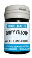 ModelMates Dirty Yellow Weathering Liquid 18ml 49209Translucent Weathering Dyes in 18ml Pots.