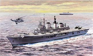 Cyber-Hobby are pleased to announce the 1/700th scale model of this famous British light carrier is now available again. A kit of HMS Invincible was previously released a number of years ago, but Dragon’s engineers have overhauled it and brought it up to date in time for this anniversary year. The special bonuses for 2012 are a set of completely new photo-etched parts, as well as new Cartograf decals. The 22,000-ton HMS Invincible was never sold to Australia, and it later served in operations in the Balkans and against Iraq, before she was eventually decommissioned in 2005. Now, however, modellers can get their hands on this special 30th anniversary edition of the famous carrier. In terms of detail and accuracy, this kit is invincible!Glue and paints are required