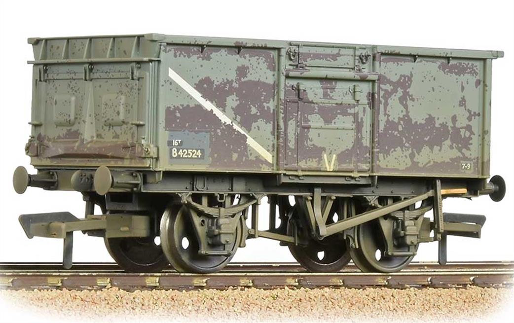 Bachmann OO 37-227B BR 16ton Steel Body Mineral Wagon Grey Late