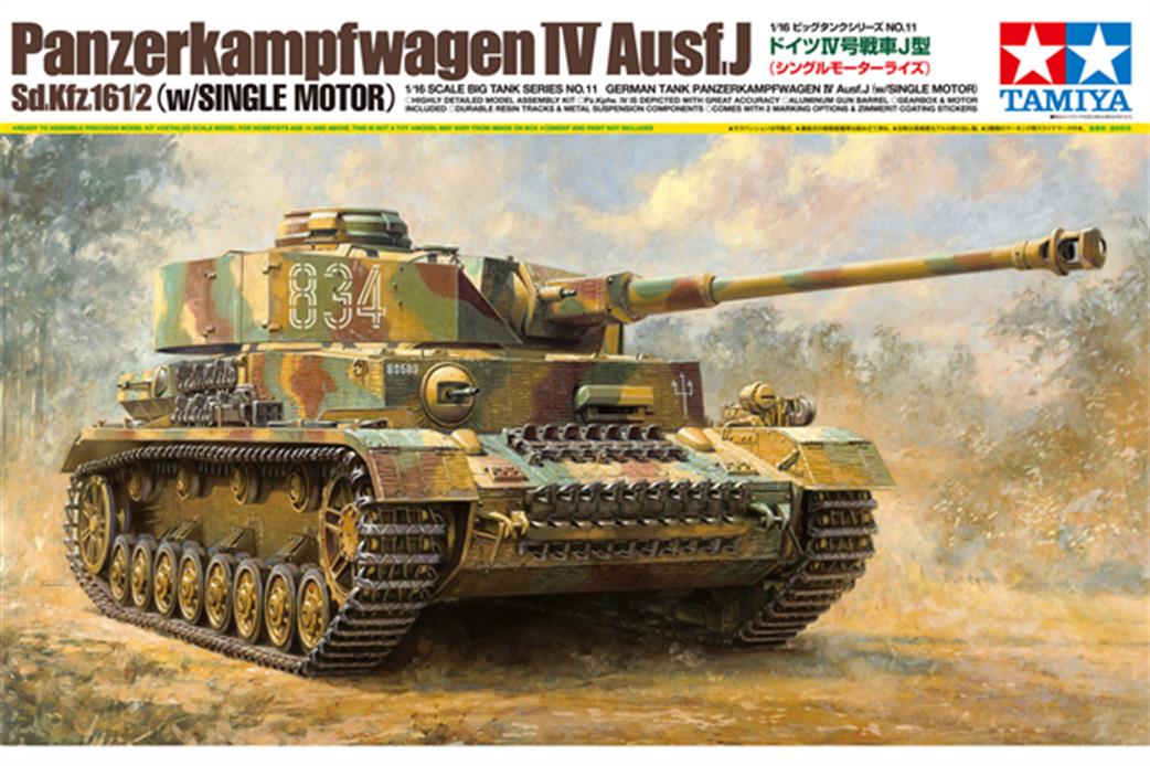 Tamiya 1/16 36211 PzKpfw IV Ausf J Motorised Tank Kit