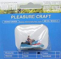 This is a painted model of a Jet Ski and Rider in HO/OO Scale. Colours may vary.