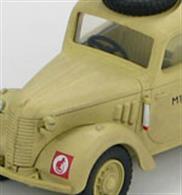 Hobby Master British Light Utility Car "Tilly" M1137629, North Africa1/48 ScaleEarly in WWII the need for a small utility vehicle became apparent. To expedite the manufacturing process some civilian car designs were modified. These small utility vehicles were usually referred to as “tilly”, a play on the word utility. There were 4 major producers of these vehicles, Austin, Hillman, Standard and Morris. Manufacturers kept some of their distinctive physical features such as hoods (bonnets) and grilles. The “tilly” was well suited for the multitude of tasks it was assigned and became an iconic WWII British vehicle.