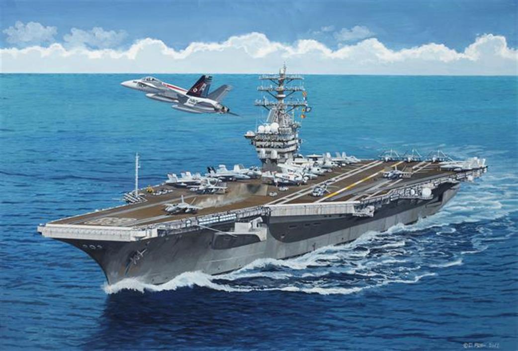 Revell 1/1200 05814 USS Nimitz CVN 68 Nuclear Powered Aircraft Carrier Kit