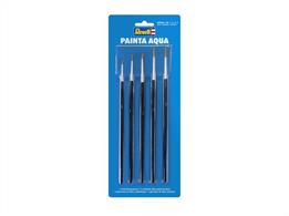 Revell Painta Aqua Set of 5 Paint Brushes 39624A set of five high quality synthetic paint Revell brushes, sizes 00, 1, 2, 3 and 5.The high-quality and durable paint brushes were specially developed for Aqua Color paints and enable a particularly consistent paint application.