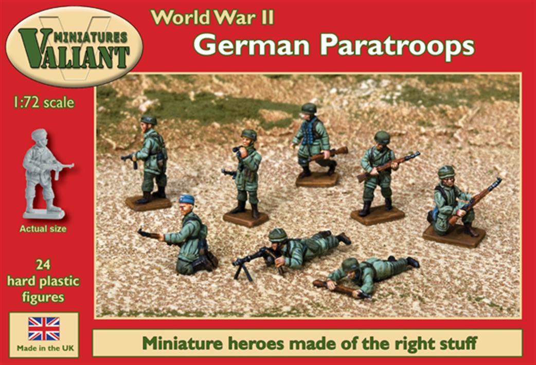 Valiant Miniatures VM006 German Paratroops WW2 Plastic Figure Set 1/72