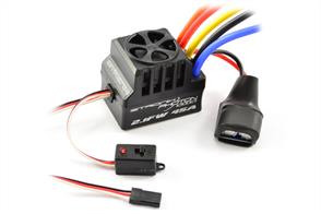 ETRONIX PHOTON 2.1FW 45AMP FULL WATERPROOF BRUSHLESS ESC With systems available ranging from 45A through to 120A there is something within the Photon range for every 1/10th application.With the additional programmable set up card (ET0107) the user can finely tune ten different parameters within the ESC to suit their particular needs. (available separately)