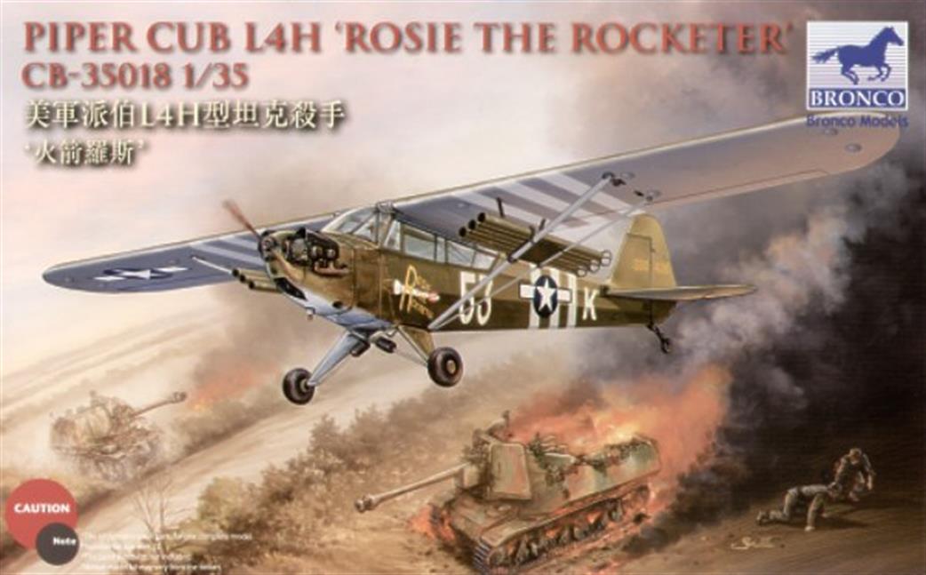 Bronco Models 1/35 CB35018 Piper Cub L4H Rosie the Rocketer Aircraft Kit