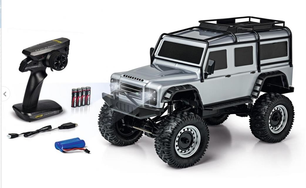 Carson 1/8 C404172 Land Rover Defender RTR RC Car in Silver