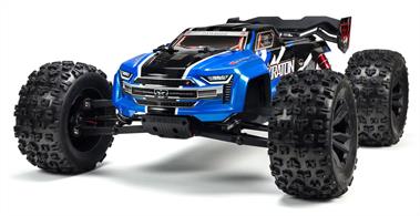 The ready-to-run ARRMA KRATON 6S BLX 4WD Speed Monster Truck now comes equipped for even greater all-terrain, 1/8 scale bashing thrills - with a Spektrum SLT3 3-channel radio, SLT/DSMR dual protocol receiver, Smart ESC, stronger servo and more.