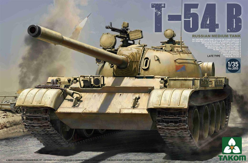 Takom 2055 Soviet T-54B Late Version Medium Tank Kit 1/35
