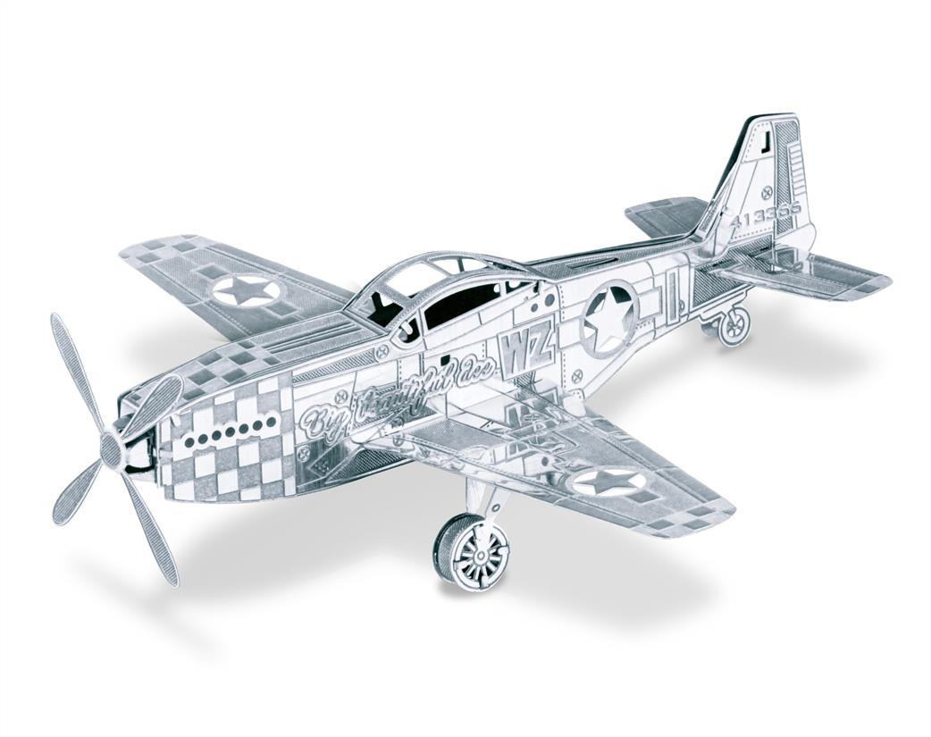 Metal Earth  MMS003 P-51 Mustang Fighter Aircraft 3D Laser Cut Metal Kit