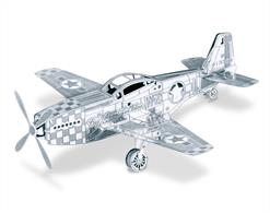                                 The P-51 Mustang was a long-range World War II fighter aircraft that flew as a bomber escort over Germany. Powered with the British Rolls-Royce Merlin engine, it was unmatched by any other piston fighter aircraft of World War II.                                                                                                                                        Item#:                                MMS003                                                                                                                Number of sheets:                                1 Sheet                                                                                                                Difficulty:                                Easy                                                                                                                Assembled Size:                                3.51" x 3.71" x 1.17" (9 x 9.5 x 3 cm)                            
