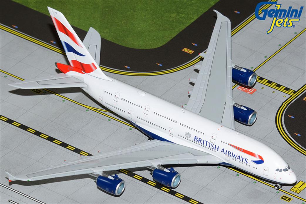 Gemini Jets 1/200 G2BAW1123 British Airways Airbus A380 G-XLEL Airliner Model