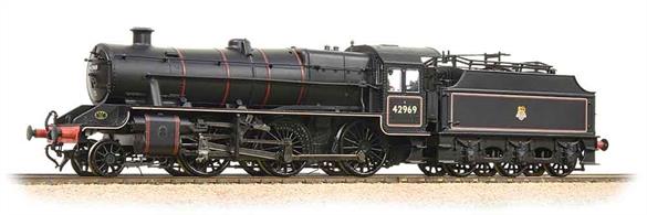 Bachmann 31-691 OO BR 42969 ex-LMS Stanier 5MT 2-6-0 Mogul Lined Black Early EmblemDimensions - Length 250mm.DCC and sound ready, 21 pin decoder required for DCC operation, sound decoder and speaker required for sound operation.