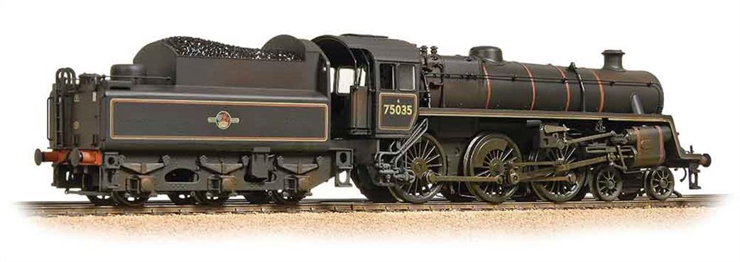 Bachmann 31-119 BR 75035 4MT Class 4-6-0 BR2 Tender Lined Black Late Crest Weathered OO