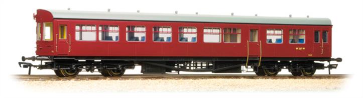A new and detailed model of the BR built GWR design auto-trailers for push-pull train operations. These trailer coaches featured a three-window bowed front end, providing the driver with a good view of the line when the coach was being propelled. The basic design was unchanged from the GWR coaches, but the body is of a more modern smooth side construction.Model painted in the BR plain crimson livery, the official scheme for ordinary passenger train stock.Era 4 - Early British Railways, 1948-1957. NEM plug-in couplers. Length 139mm.Matches 64xx 0-6-0 pannier locos 371-986 (BR black) and 371-987 (BR lined green) and Dapol 14xx class 0-4-2 locos in BR liveries.