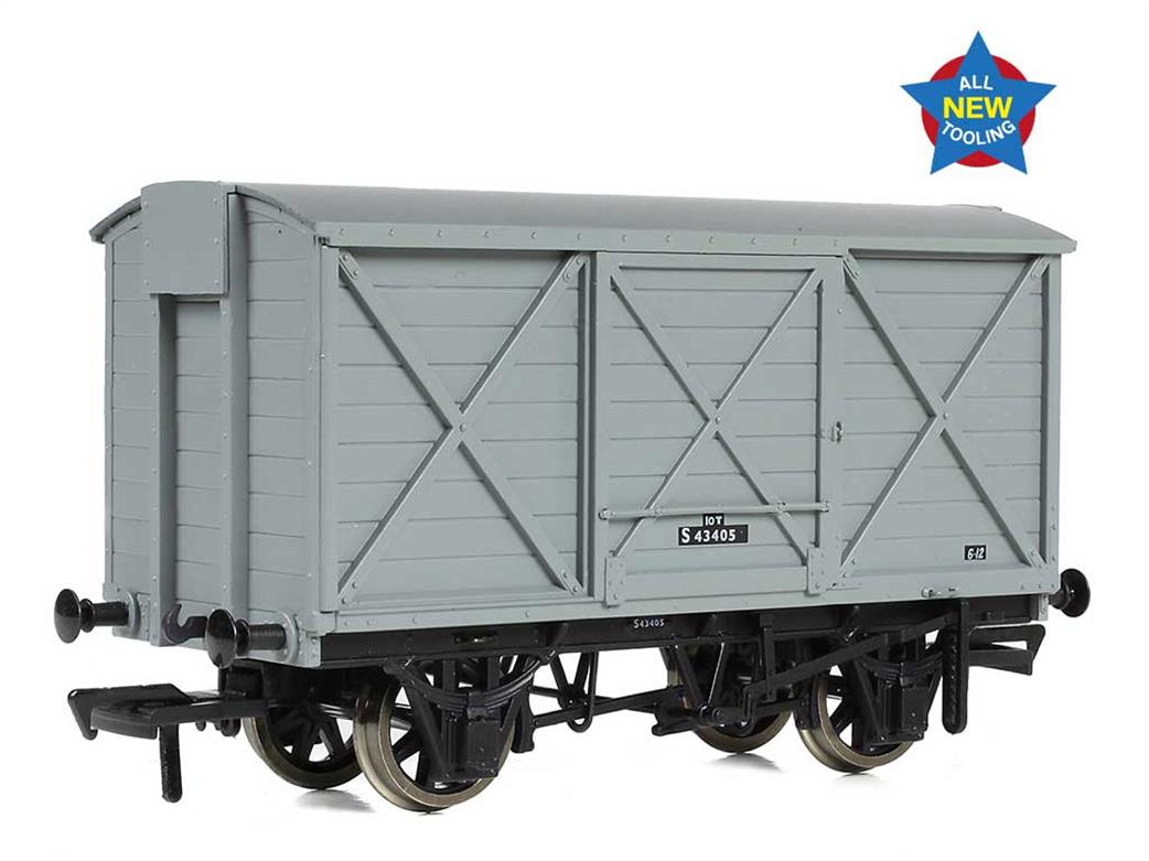Bachmann EFE Rail OO E87055 BR LSWR Design Ventilated Box Van S43405 British Railways Grey