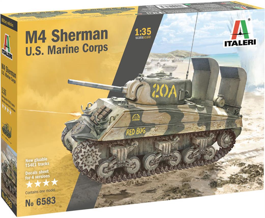 Italeri 1/35 6583 US M4A2 Sherman Us Marine Corp Tank