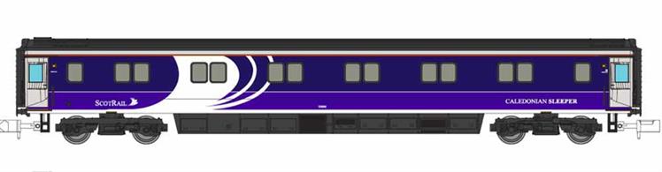 A new detailed model of the BR mk3 sleeper coaches built in the 1980s.The Caledonian Sleeper remains a popular service for travelers between London and Scotland, still retaining the daily connection between London and Fort William. This model is finished in the First ScotRail Caledonian Sleeper livery.Release expected Autumn 2020