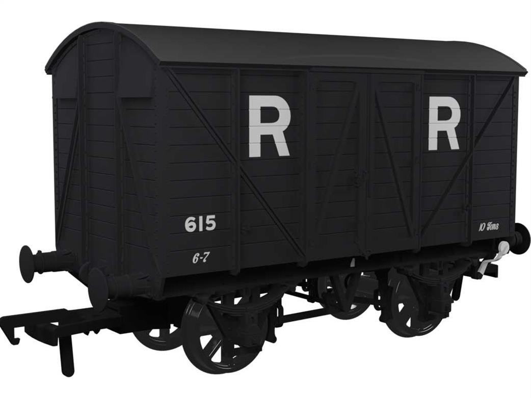 Rapido Trains 944037 Rhymney Railway 615 Type 4 Ventilated Box Van GWR Diagram V16 Rhymney Railway Grey OO